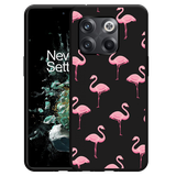 Hoesje Zwart geschikt voor OnePlus 10T - Flamingo