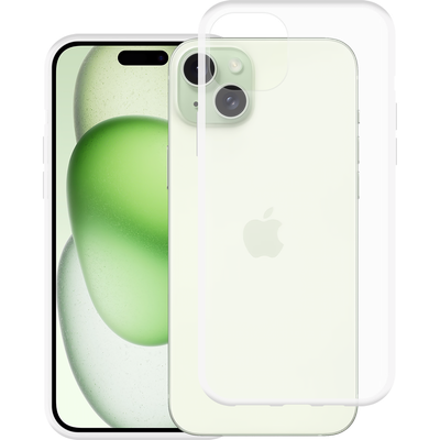 Just in Case iPhone 15 Plus - Soft TPU Case with Necklace Strap - Clear