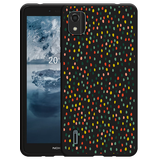 Hoesje Zwart geschikt voor Nokia C2 2nd Edition - Happy Dots