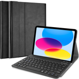 Hoes met Toetsenbord QWERTZ - geschikt voor iPad 2022 (10th Gen) - Zwart