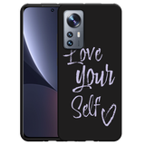 Hoesje Zwart geschikt voor Xiaomi 12 Pro Love Yourself