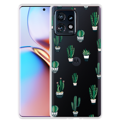 Cazy Hoesje geschikt voor Motorola Edge 40 Pro Green Cactus