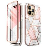 Hoesje geschikt voor iPhone 14 Pro Max - Supcase Cosmo Case - Roze Marmer