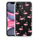 Hoesje geschikt voor iPhone 11 - Flamingo