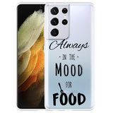 Hoesje geschikt voor Samsung Galaxy S21 Ultra - Mood for Food Black