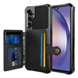 Magnetic Card Hoesje geschikt voor Samsung Galaxy A54 - Zwart