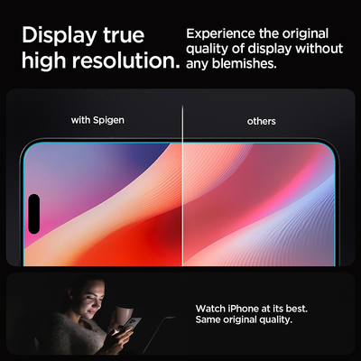 Spigen Screenprotector geschikt voor iPhone 16 Pro - Tempered Glas met Montage 2 stuks - Transparant