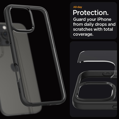 Spigen Hoesje geschikt voor iPhone 16 Pro Max - Ultra Hybrid - Zwart