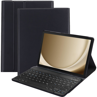 Cazy Hoes met Toetsenbord QWERTZ - geschikt voor Samsung Galaxy Tab A9+ - Zwart