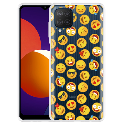 Cazy Hoesje geschikt voor Samsung Galaxy M12 - Emoji