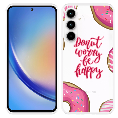 Cazy Hoesje geschikt voor Samsung Galaxy A35 Donut Worry