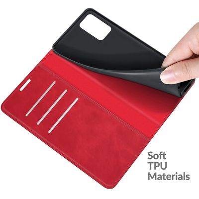 Cazy Wallet Magnetic Hoesje geschikt voor Realme GT - Rood