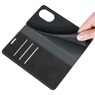 Cazy Wallet Magnetic Hoesje geschikt voor Oppo A17 - Zwart