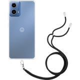 TPU Hoesje met Koord geschikt voor Motorola Moto G34 - Transparant