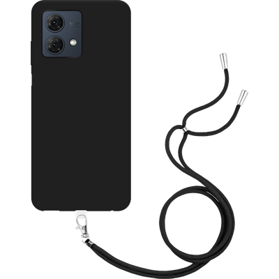 Just in Case Motorola Moto G84 5G - Soft TPU Case with Necklace Strap - Black