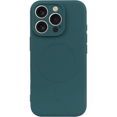 Cazy Soft Color TPU Hoesje geschikt voor iPhone 16 Pro Max - met Magnetische Ring - geschikt voor Magsafe - Groen