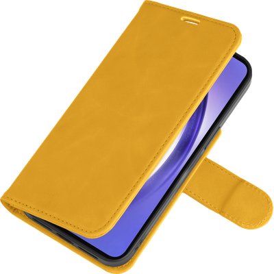 Cazy Uitneembare 2-in-1 Bookcase geschikt voor Samsung Galaxy A55 - Magnetische Backcover - Hoesje met Pasjeshouder - Geel