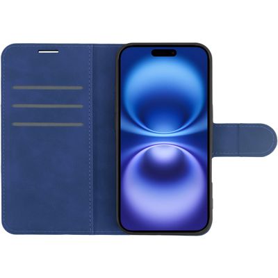 Cazy Hoesje geschikt voor iPhone 16 - Premium Hoesje met Pasjeshouder - Blauw