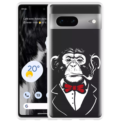 Cazy Hoesje geschikt voor Google Pixel 7 - Smoking Chimp