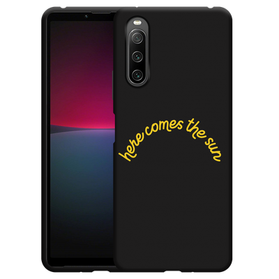 Cazy Hoesje Zwart geschikt voor Sony Xperia 10 IV - Here Comes The Sun