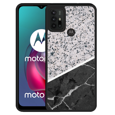 Cazy Hardcase hoesje geschikt voor Motorola Moto G10 - Marmer Mix