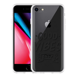 Hoesje geschikt voor iPhone 8 - Good Vibes zwart