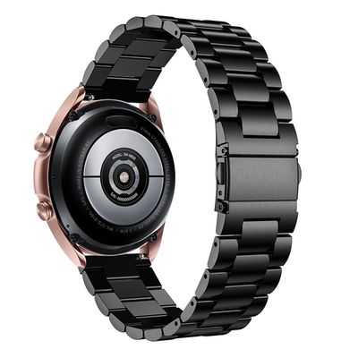 Cazy Samsung Galaxy Watch 3 41mm Bandje - Metalen Watchband - Zwart