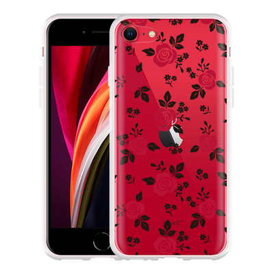 Cazy Hoesje geschikt voor iPhone SE 2020 - Roses