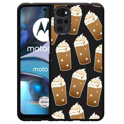 Cazy Hoesje Zwart geschikt voor Motorola Moto G22 - Frappuccino's