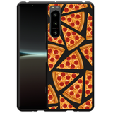 Hoesje Zwart geschikt voor Sony Xperia 5 IV - Pizza Party