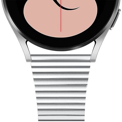 Cazy Huawei Watch GT 2 46mm Bandje - Stalen Texture Watchband - 22mm - Zilver