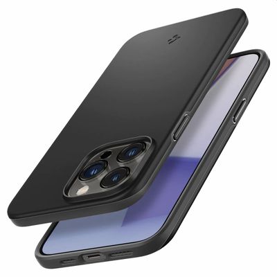 Hoesje iPhone 14 Pro Spigen Thin Fit Case - Zwart