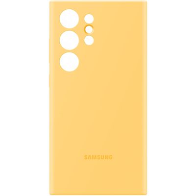 Samsung Galaxy S24 Ultra Hoesje - Samsung Silicone Case - Geel