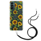Hoesje met Koord geschikt voor Samsung Galaxy M23 - Sunflowers