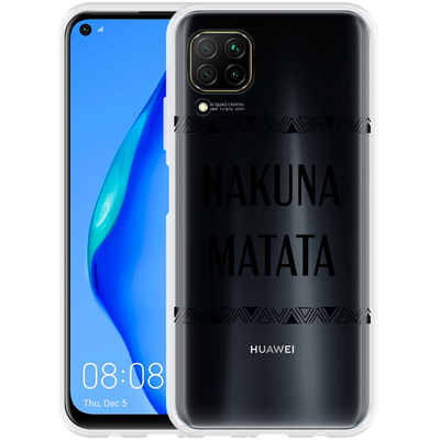 Cazy Hoesje geschikt voor Huawei P40 Lite - Hakuna Matata black
