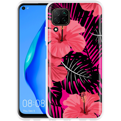 Cazy Hoesje geschikt voor Huawei P40 Lite - Tropical Flowers