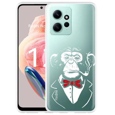 Cazy Hoesje geschikt voor Xiaomi Redmi Note 12 4G Smoking Chimp