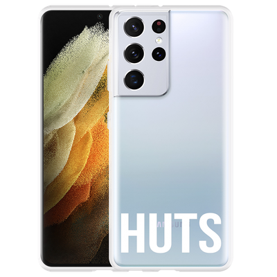 Cazy Hoesje geschikt voor Samsung Galaxy S21 Ultra - Huts wit