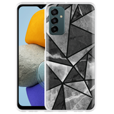 Cazy Hoesje geschikt voor Samsung Galaxy M23 - Polygon Marmer Grijs