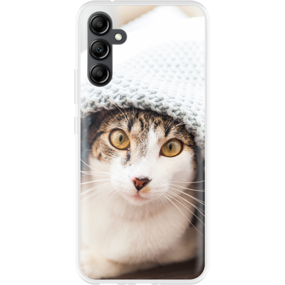 Cazy Hoesje geschikt voor Samsung Galaxy A34 - Hoesje met eigen foto ontwerpen - Transparant