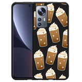 Cazy Hoesje Zwart geschikt voor Xiaomi 12 Pro - Frappuccino's