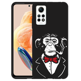 Hoesje Zwart geschikt voor Xiaomi Redmi Note 12 Pro 4G Smoking Chimp
