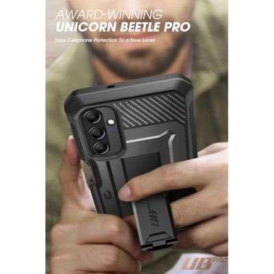 Supcase Unicorn Beetle Pro Hoesje geschikt voor Samsung Galaxy A14 5G - Met ingebouwde screen protector - Zwart