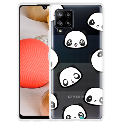 Cazy Hoesje geschikt voor Samsung Galaxy A42 - Panda Emotions