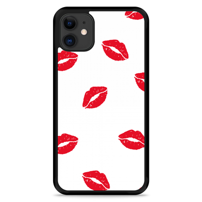 Cazy Hardcase hoesje geschikt voor iPhone 11 - Red Kisses