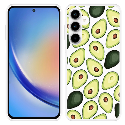 Cazy Hoesje geschikt voor Samsung Galaxy A35 Avocado's