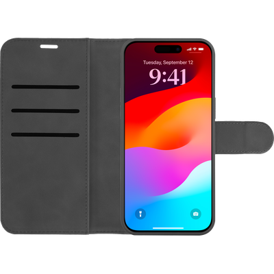 Cazy Uitneembaar Wallet Hoesje voor iPhone 15 Plus - Magfit 2-in-1 Hoesje met Pasvakjes - Zwart