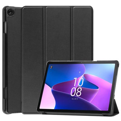 Cazy Hoes geschikt voor Lenovo Tab M10 Gen 3 - TriFold Tablet Smart Cover - Zwart