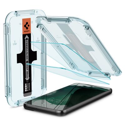 Samsung Galaxy S22 Screen Protector - Spigen Glass Met Montage Frame EZ FIT - 2 Pack