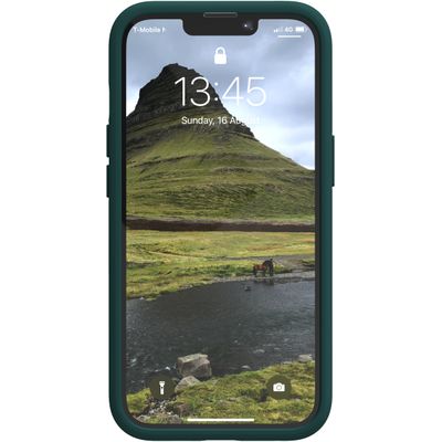 Njord Collections Zalm Leder Hoesje geschikt voor iPhone 13 Mini - Groen